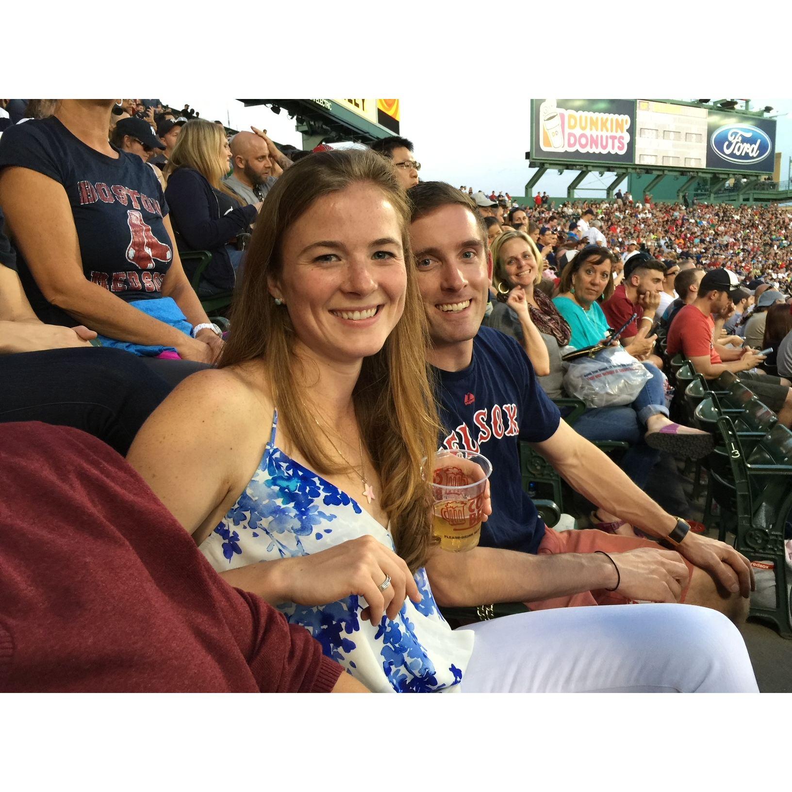 First Red Sox game together, July 2015
