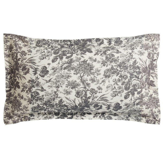 Sorrel Toile Sham, Charcoal, King, Set of 2