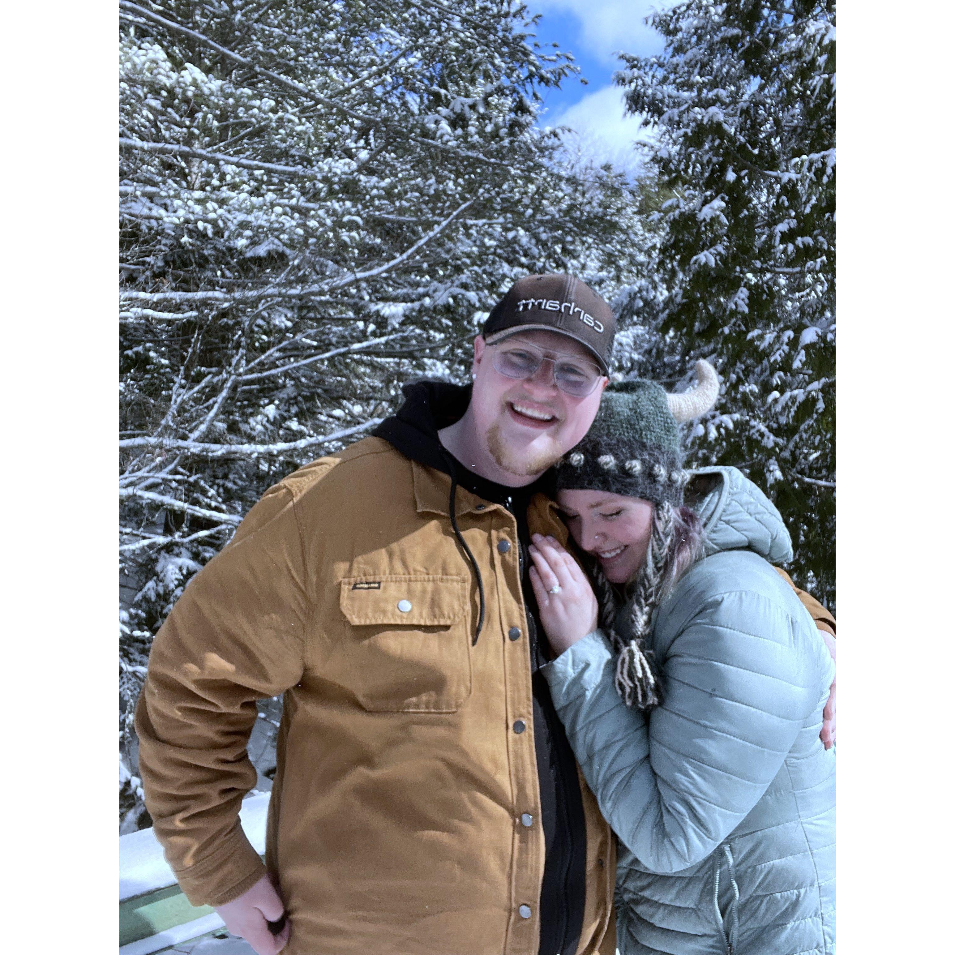 Some hikers on the trails wanted to take some pictures after Danielle said "I Do."