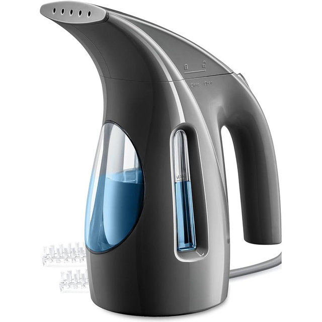 HiLIFE Steamer for Clothes, Portable Handheld Design, 240ml Big Capacity, 700W, Strong Penetrating Steam, Removes Wrinkle, for Home, Office(ONLY FOR 120V) (Ink Black)