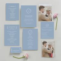 Normandy | Dusty Blue | Zola Wedding Programs
