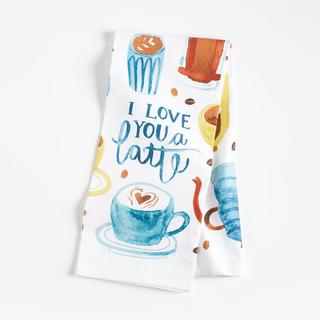 I Love You A Latte Dish Towel
