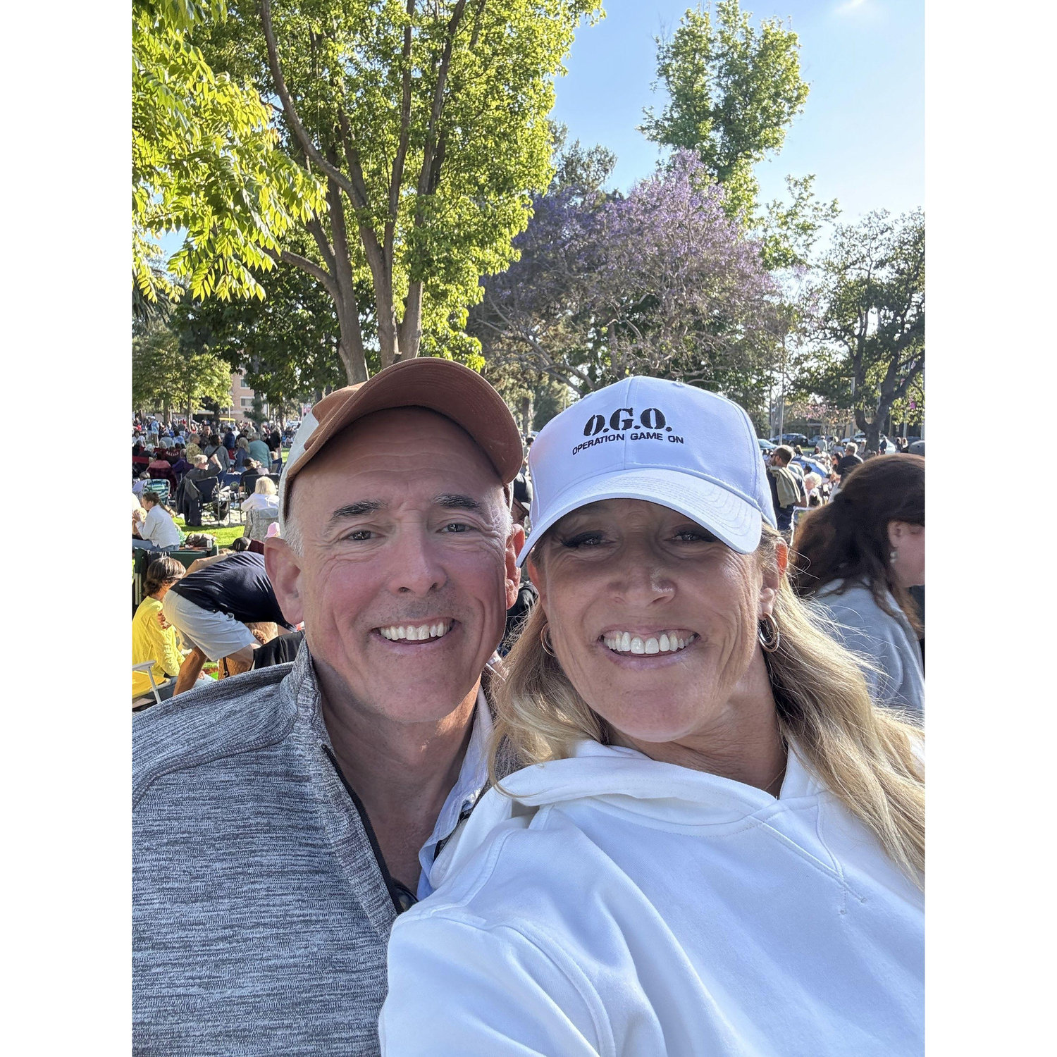 Enjoying music at the park in Coronado