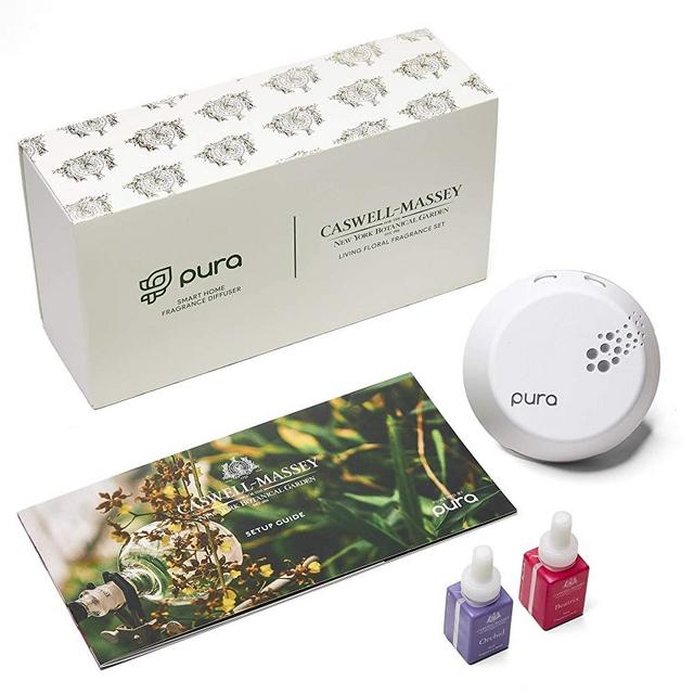 Pura Nest Smart Diffuser Set Featuring NYBG Fragrances Beatrix Rose & Orchid by Caswell-Massey (Diffuser Set)