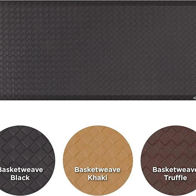 GelPro Elite Premier Gel & Foam Anti-Fatigue Kitchen Floor Comfort Mat, 20" x 48", Basketweave Black