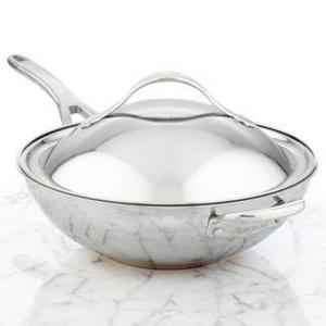 Anolon - Nouvelle Copper Stainless Steel 12.5 Covered Chef's Pan
