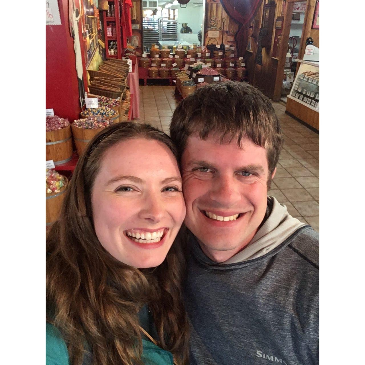 Katie introduced Matt to Tremblay's Candy Store in Hayward, WI on the way home from Madeline Island. The video Matt sent his family of walking past all the candy in the store totaled almost two mins!