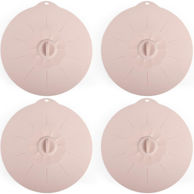 4 Pack 11.8" Silicone Lids for Cups Bowls Plates Pans, Microwave Splatter Cover, Kitchen Containers Lids Cover for Food Storage, Extra Large