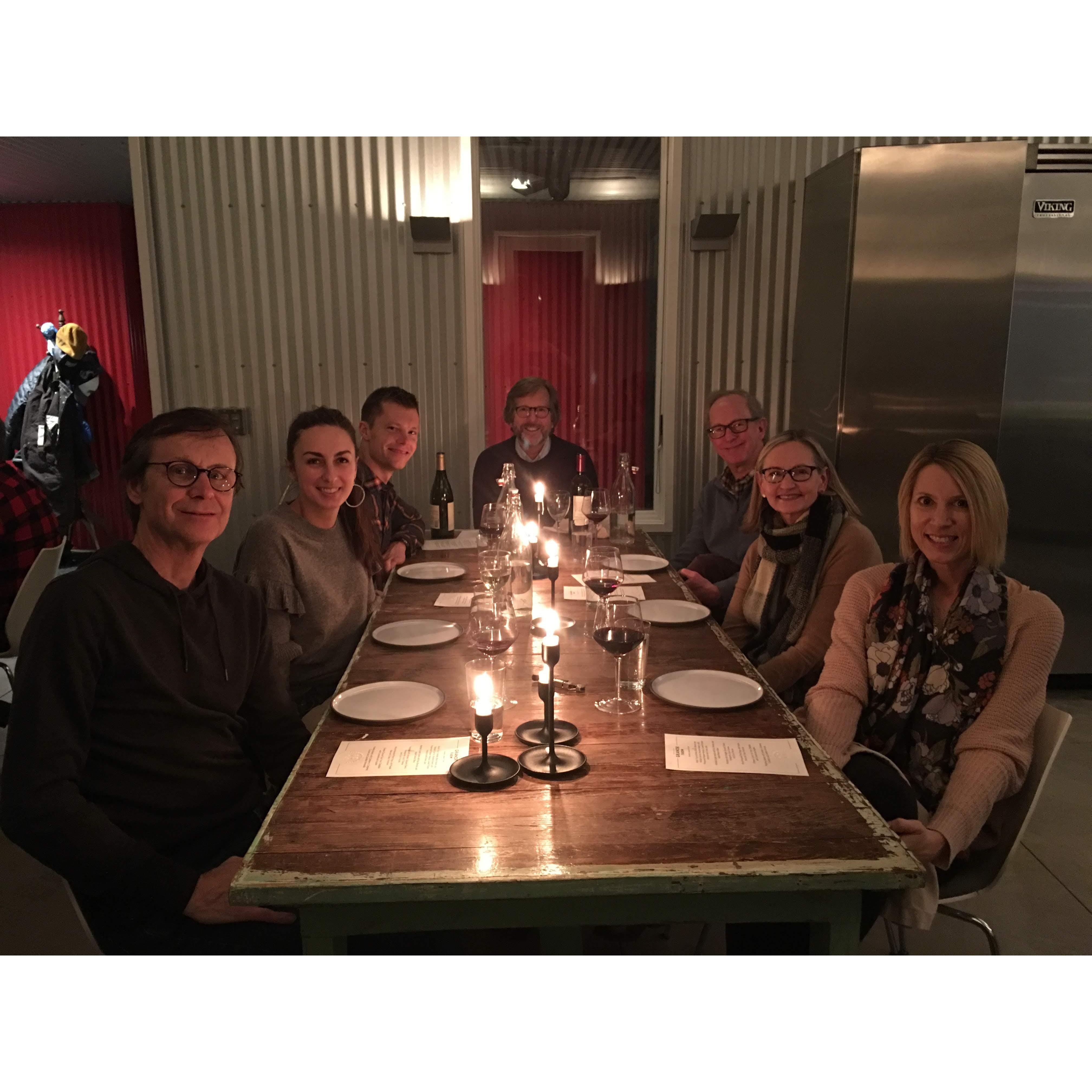 wrapping up a dinner at Granor Farm with wonderful and supportive friends we call family