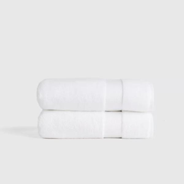 Turkish Ultra Plush Bath Towel (Set of 2) in White