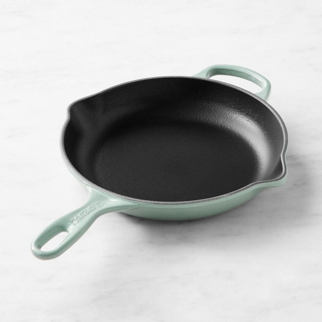 Le Creuset Signature Enameled Cast Iron Skillet Fry Pan, 9", Sea Salt