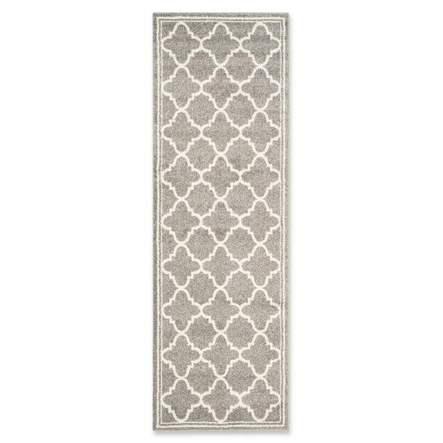 Safavieh Amherst Quine 2-Foot 3-Inch x 7-Foot Indoor/Outdoor Runner in Dark Grey/Beige