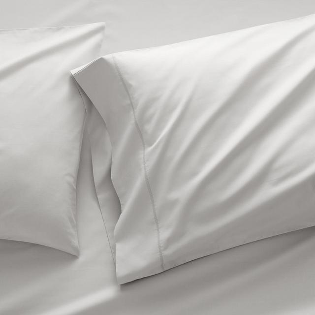 Organic 400 Thread Count Percale Dove Pillow Cases Standard, Set of 2