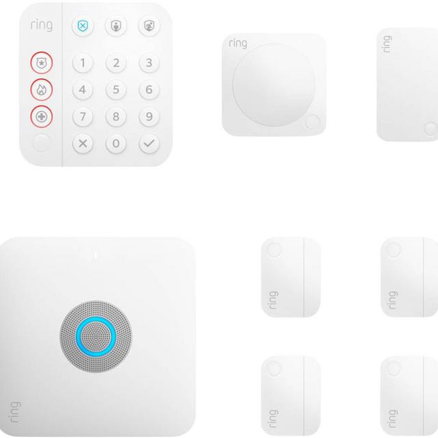 Ring - Alarm Pro Home Security Kit 8 Pieces - White