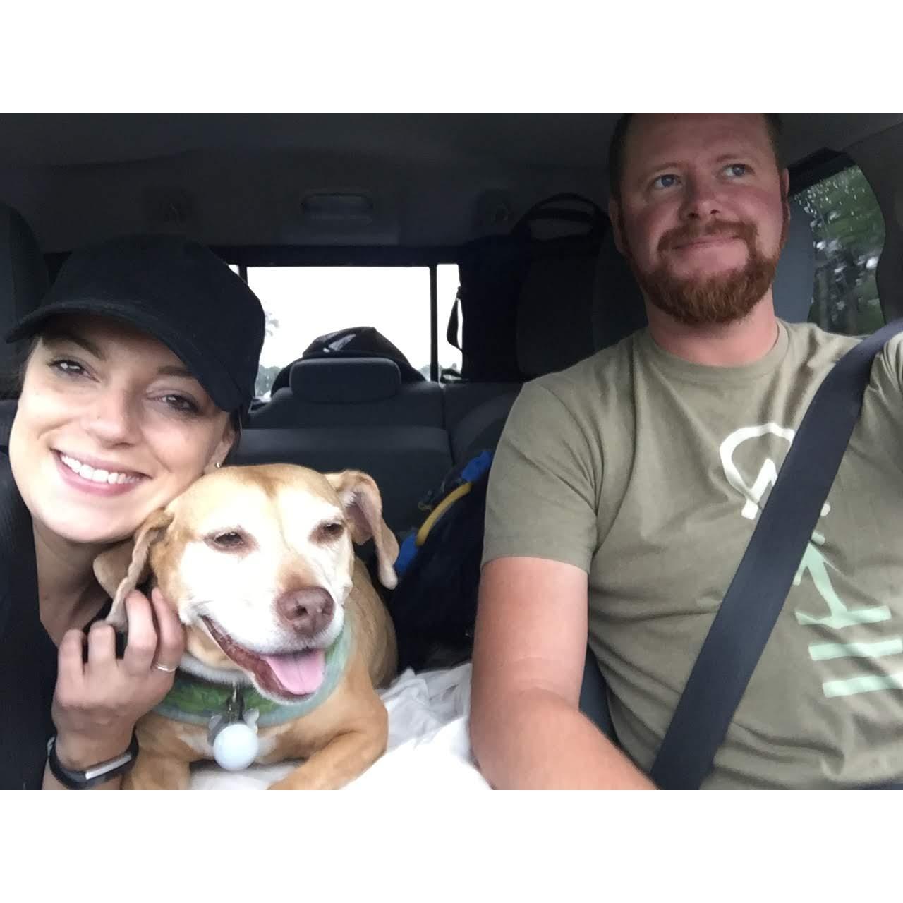 On our way up to the Adirondacks for a week long hiking trip... we got engaged!