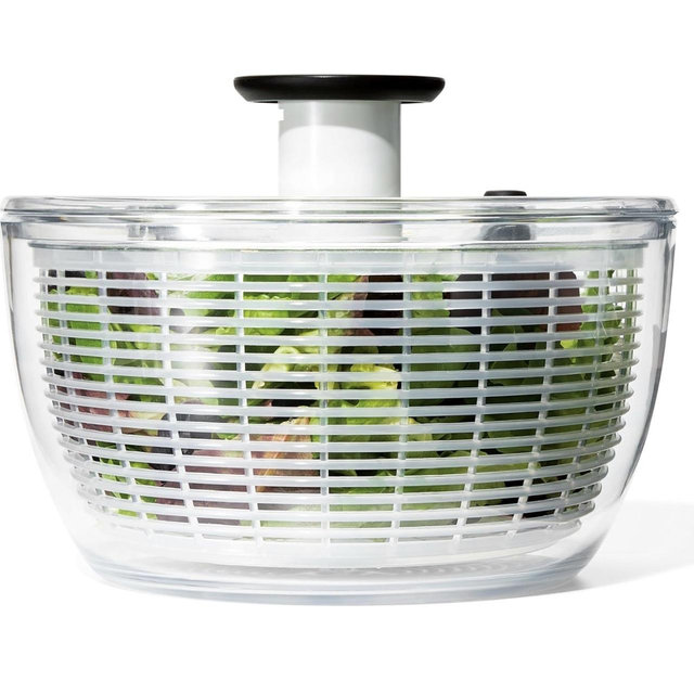 OXO Good Grips Salad Spinner | Lettuce Spinner | Fruit Washer | Fruit Washing Bowl with Strainer | Vegetable Cleaner | Salad Cleaner | Lettuce Washer | 6.22 Quart Capacity