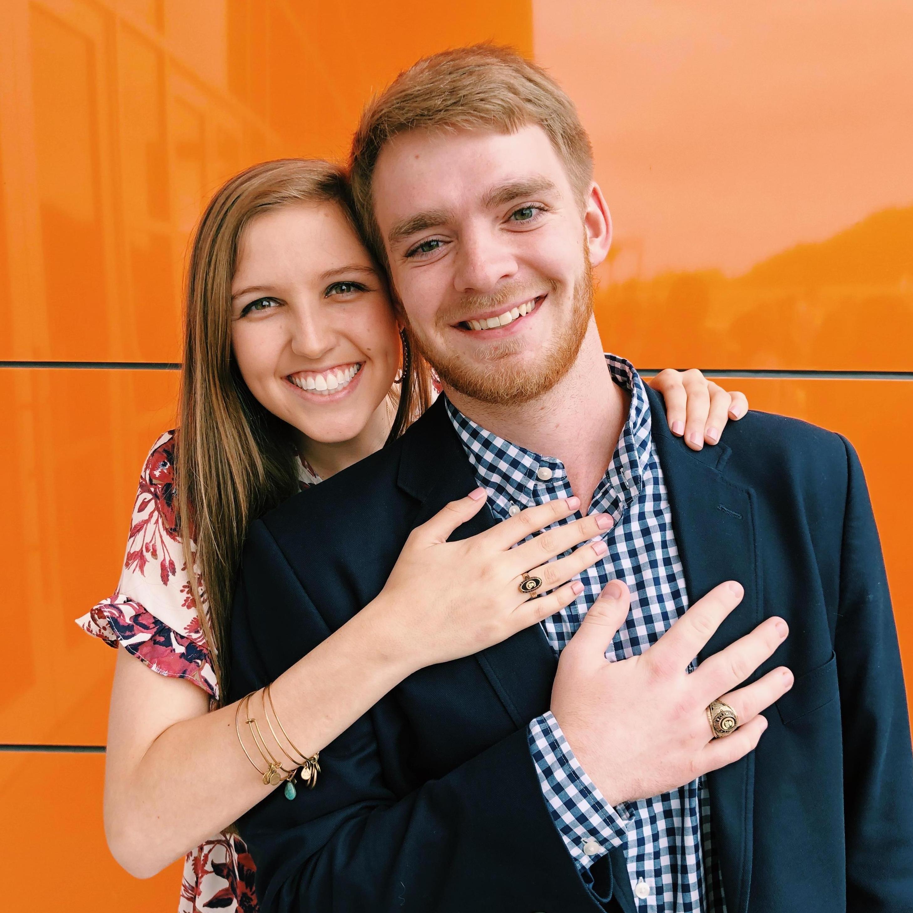 When we both received our Clemson rings!