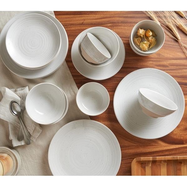 Sango Siterra Rustic White 16-Piece Stoneware Dinnerware Set