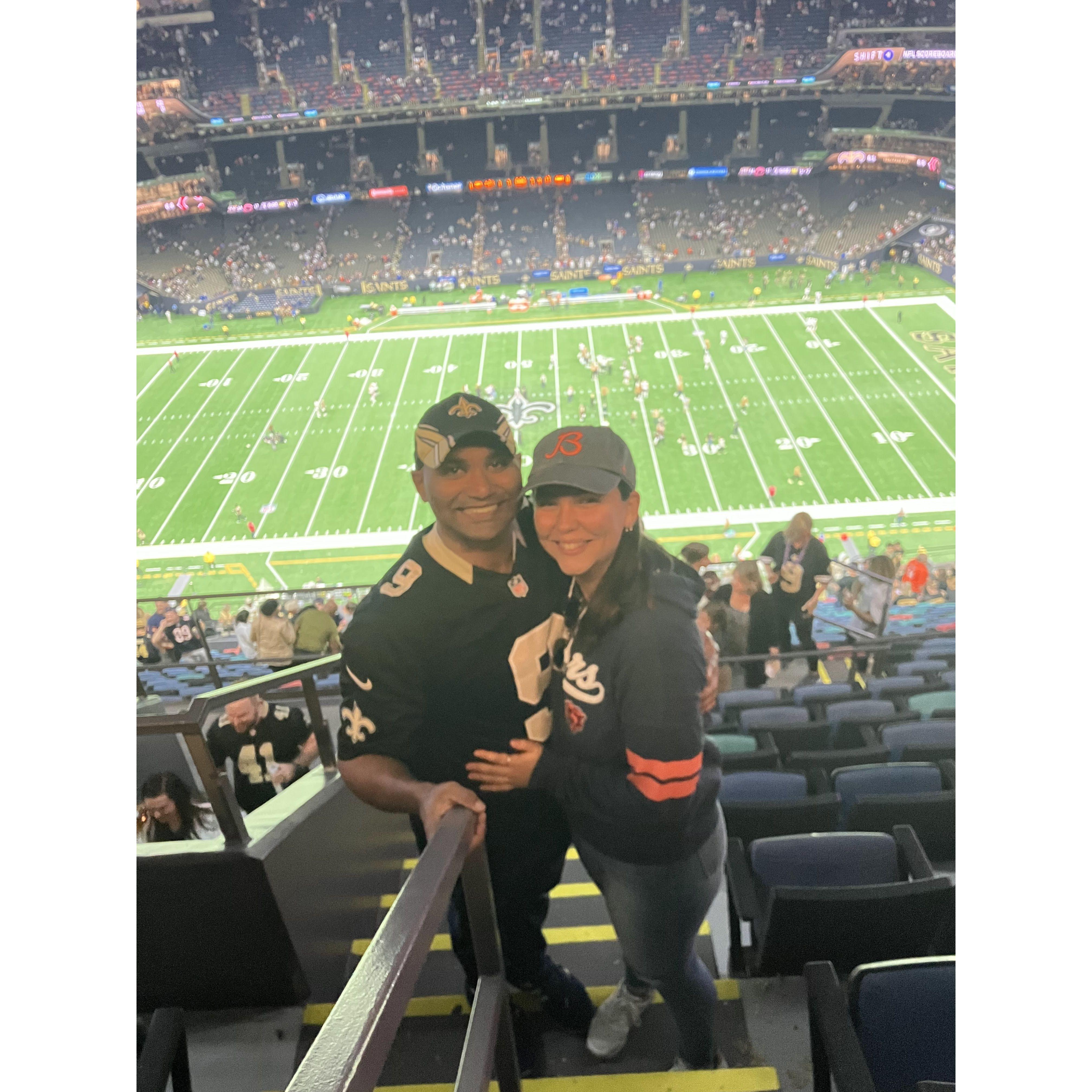 Our first time getting together outside of our cities, a trip to New Orleans to watch some football