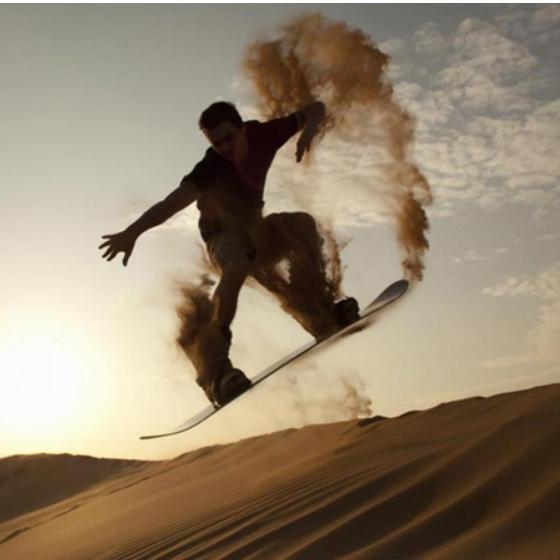 Sand boarding in Dubai