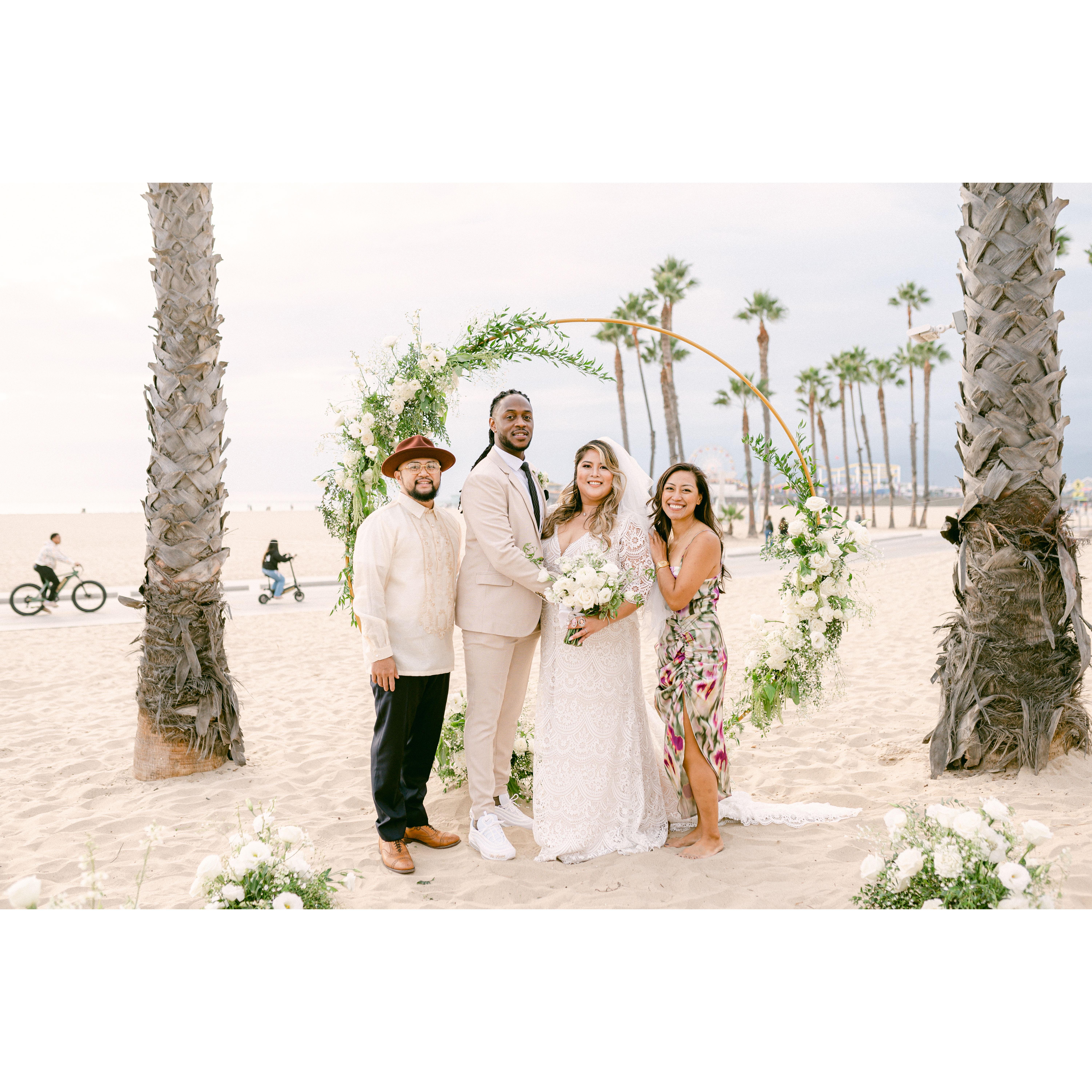 The Newlyweds with their dear friends Leo & Rachel