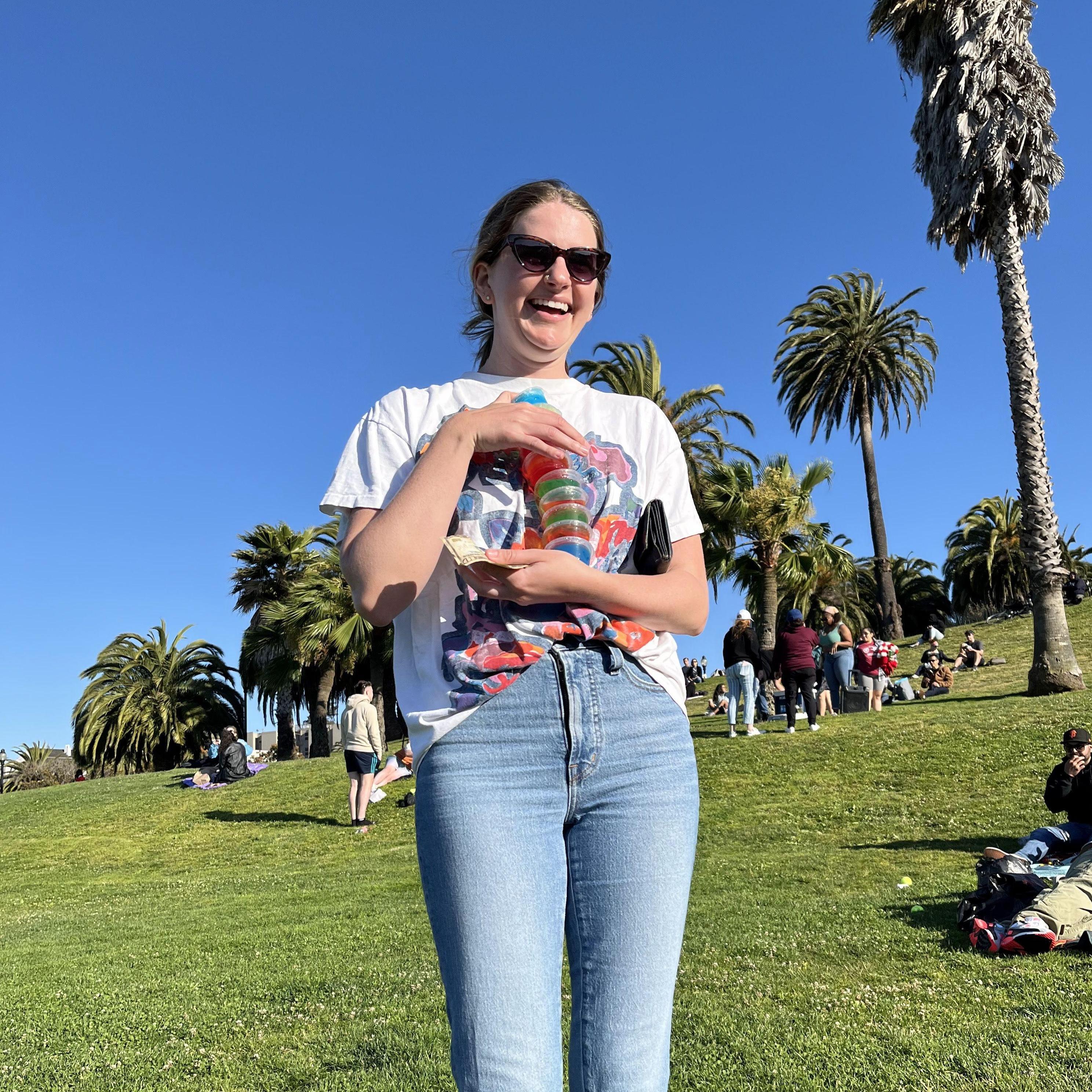 Jello shots at Dolores for the birthday boy