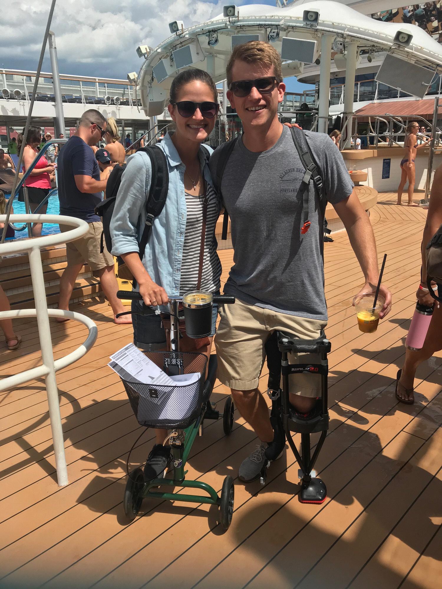 Bermuda bound with all the walking devices.
