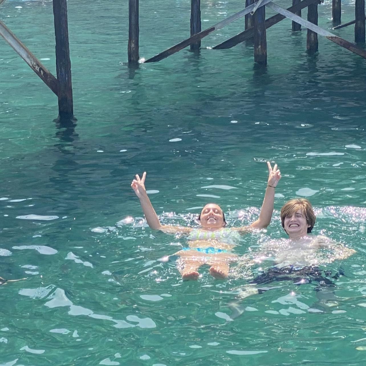 Next, we got to swim in the beautiful blue waters of the Mediterranean Sea in Sorrento, Italy!