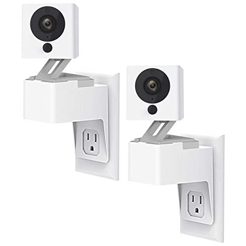 Aotnex Outlet Wall Mount for Cam V2, Upgraded 360 Degree Swivel AC Outlet Wall Plug Mount Stand Holder Bracket Without Messy Wires or Wall Damage (2 Pack)