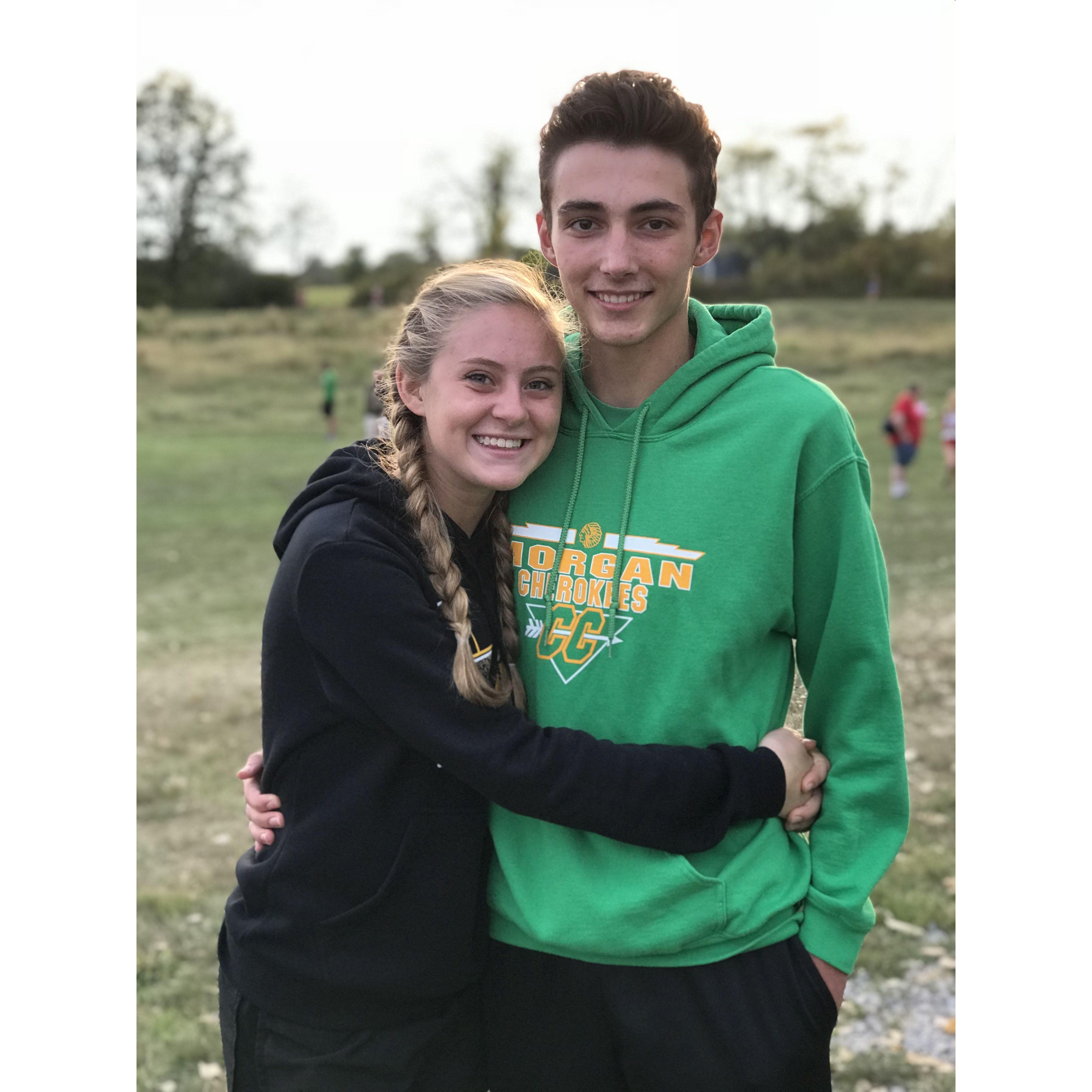 Our first photo ever together. Such babies.