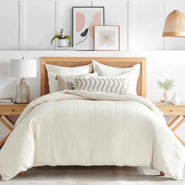 Reede Muslin Cream Full/Queen Comforter Set - Levtex Home