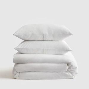 Organic Jersey Duvet Cover Set in White