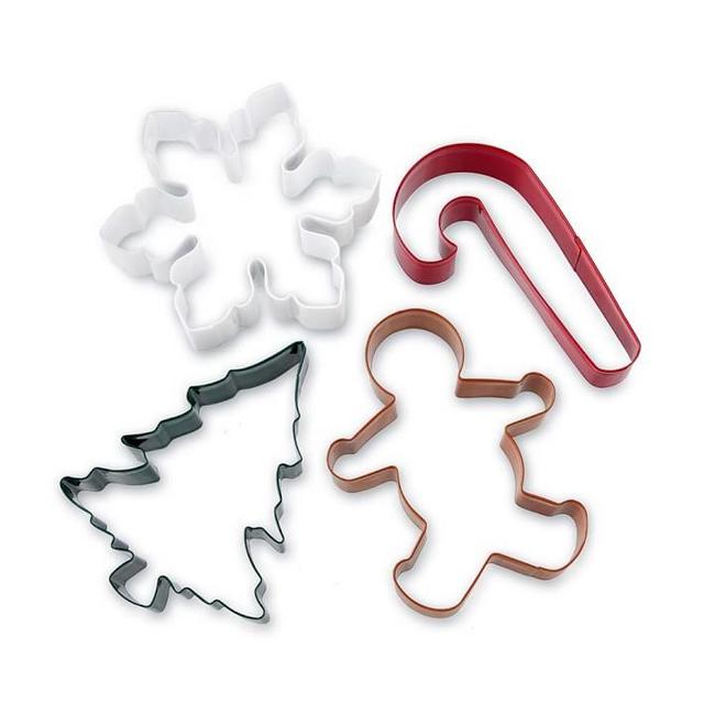 Williams Sonoma Holiday Cookie Cutters on Ring, Set of 4