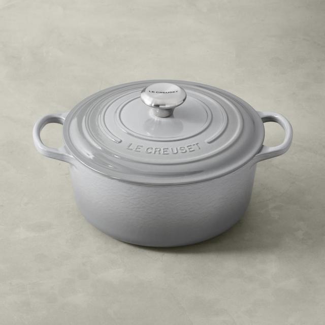 Williams-Sonoma - September 2016 Catalog - Le Creuset Signature Enameled  Cast Iron Round Dutch Oven, 5 1/2-Qt., Matte White