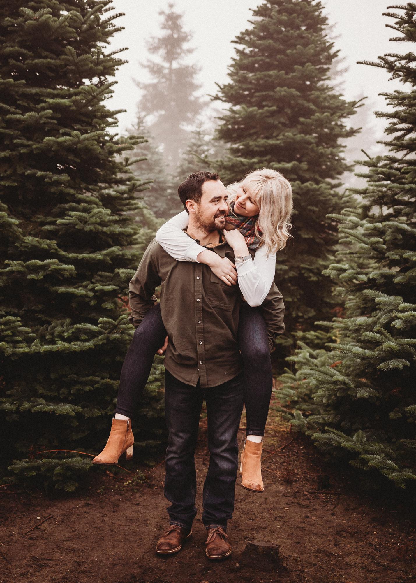 Christmas tree farm photo shoot.