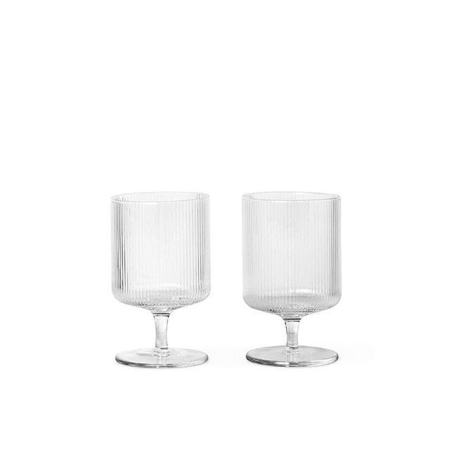 Ferm Living Ripple Wine Glasses Glass