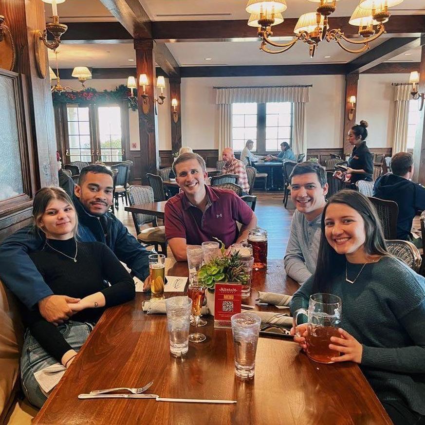 December 12, 2021 - Lunch at Alstadt Brewery with our friends Sophia and David and Courtney's brother Peyton