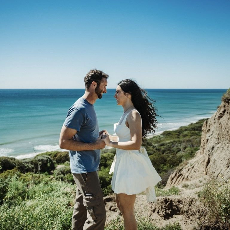 The day we got engaged! What a special and beautiful day. We were planning on going surfing but Cameron had different plans...