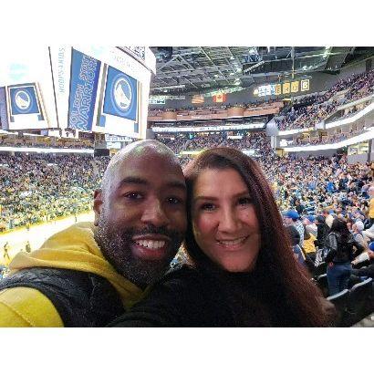 Fun night at the Golden State Warriors game. We won!