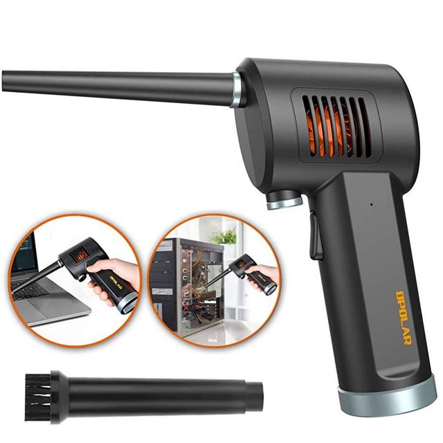 Compressed Air Duster, New Generation Canned Air, 33000 RPM Electric Air Can for Computer Keyboard Electronics Cleaning, 6000mAh Rechargeable Battery, Reusable Dust Destroyer