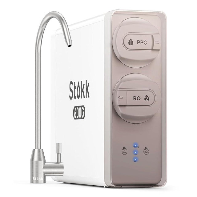 Stokk 8 Stage Reverse Osmosis Water Filter, 600 GPD Tankless Reverse Osmosis System, Under Sink RO Water Filtration System, Reduces PFAS TDS, 2:1 Pure to Drain, NSF/ANSI 58& 42, FCC Listed, S1 Pro