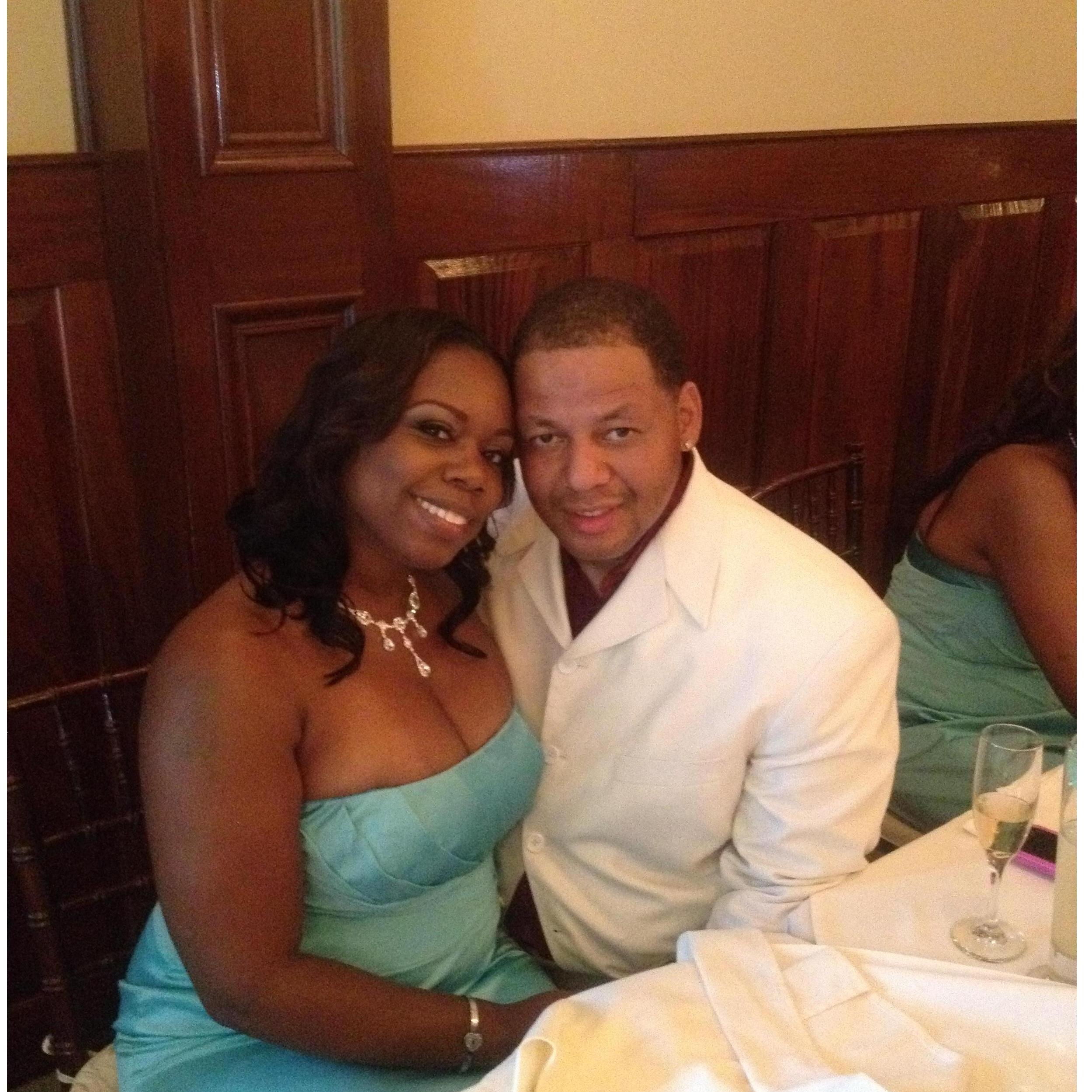 7/7/12,I caught the bouquet and Daren caught the garter.