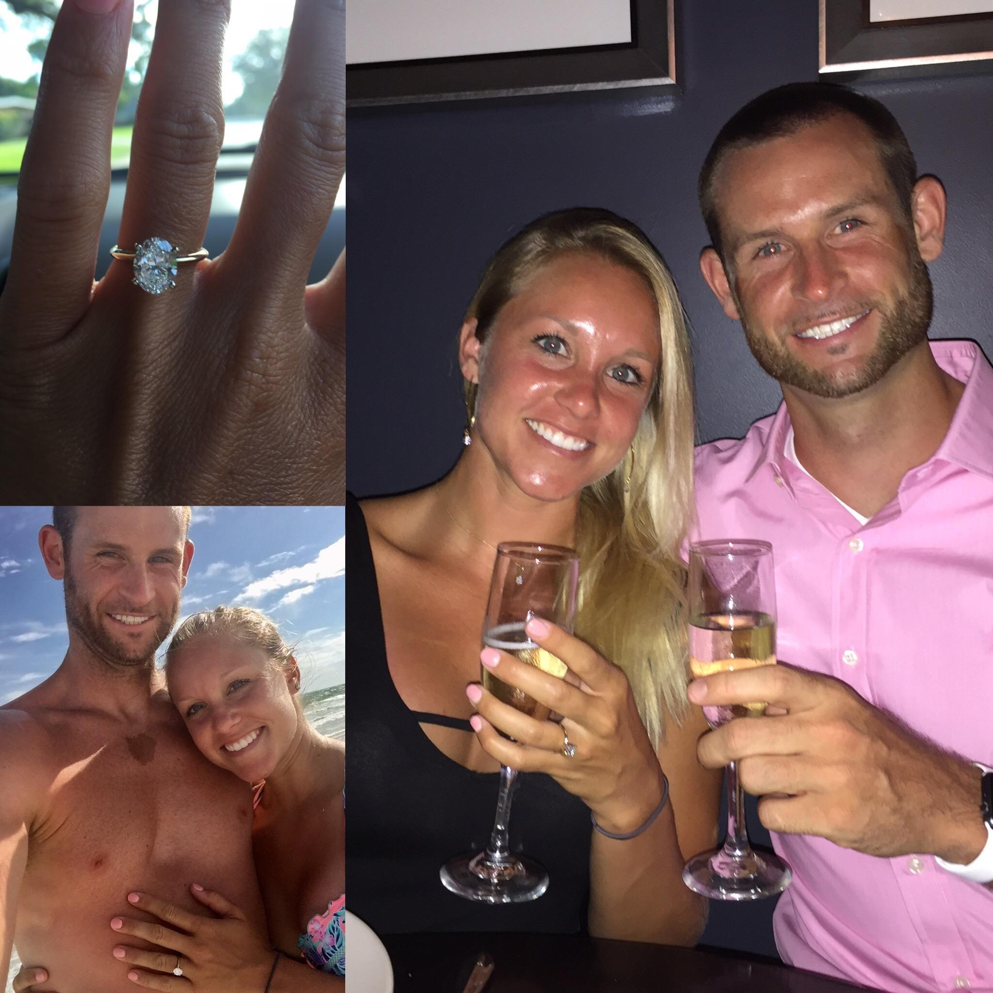 He asked, and I said yes (about time) on July 23, 2017, at Fort Pickens Beach in Gulf Breeze, FL 🤗💕 Best.Day.Ever!