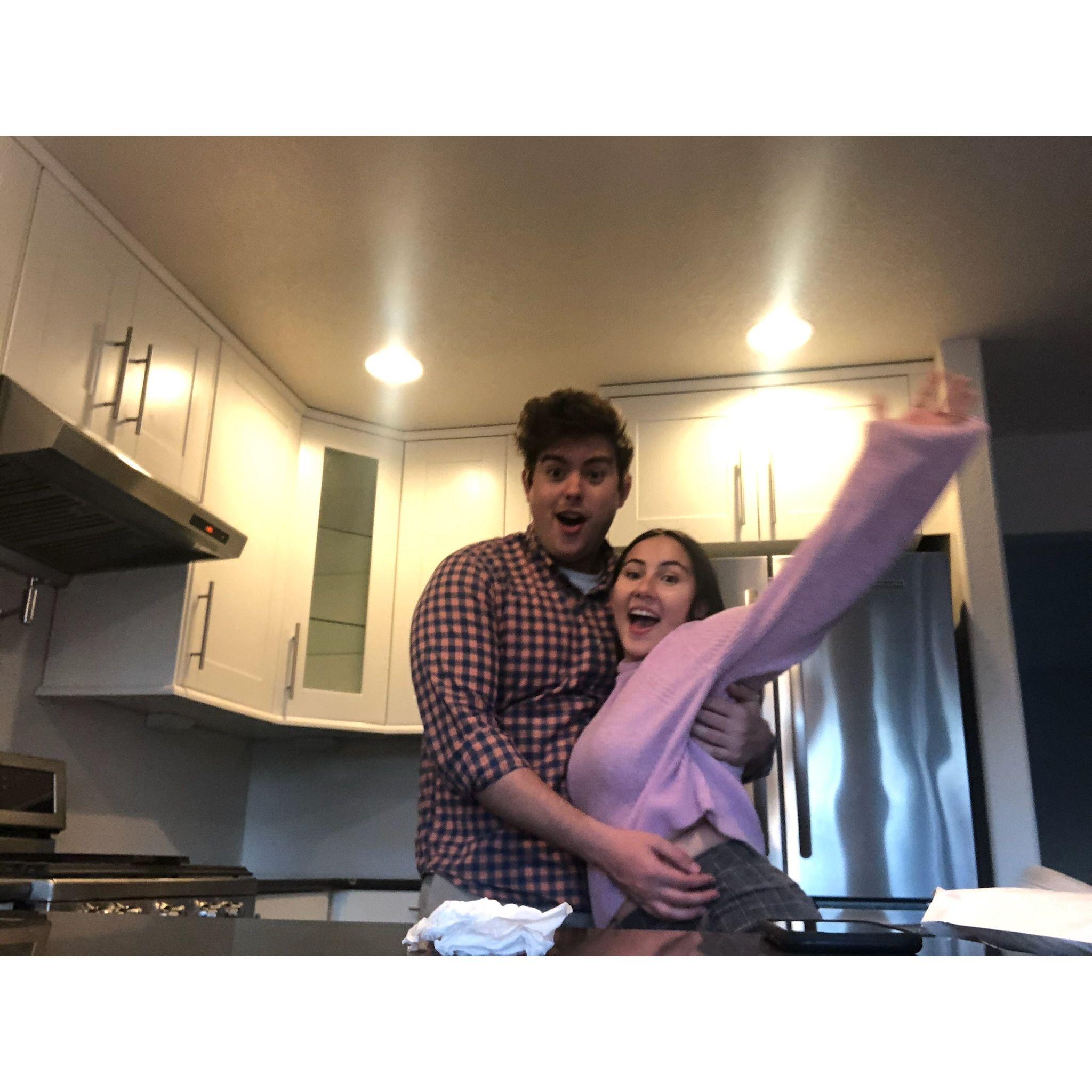 When we bought our house in WA!