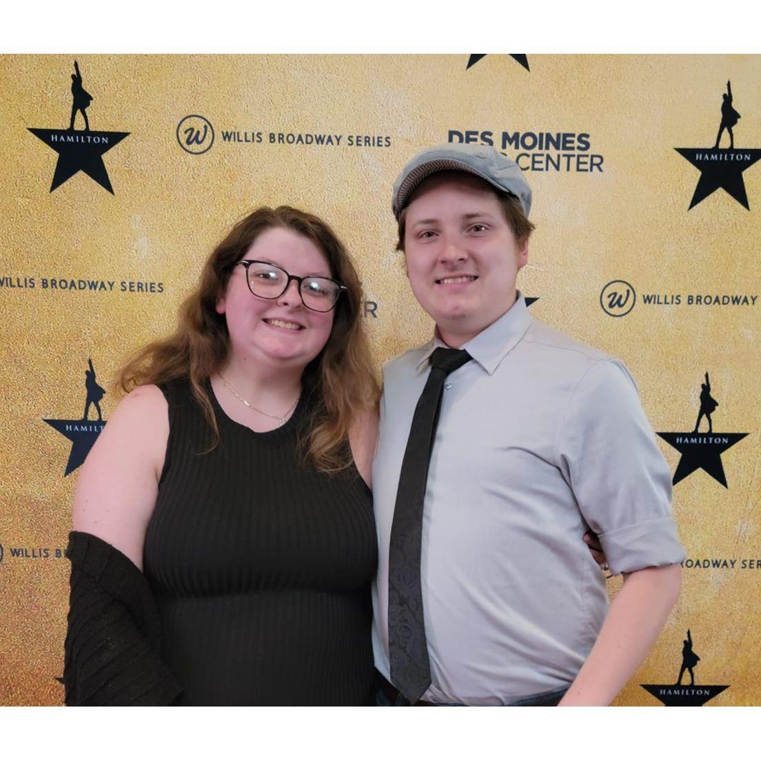 Our first time seeing Hamilton at the Civic Center
