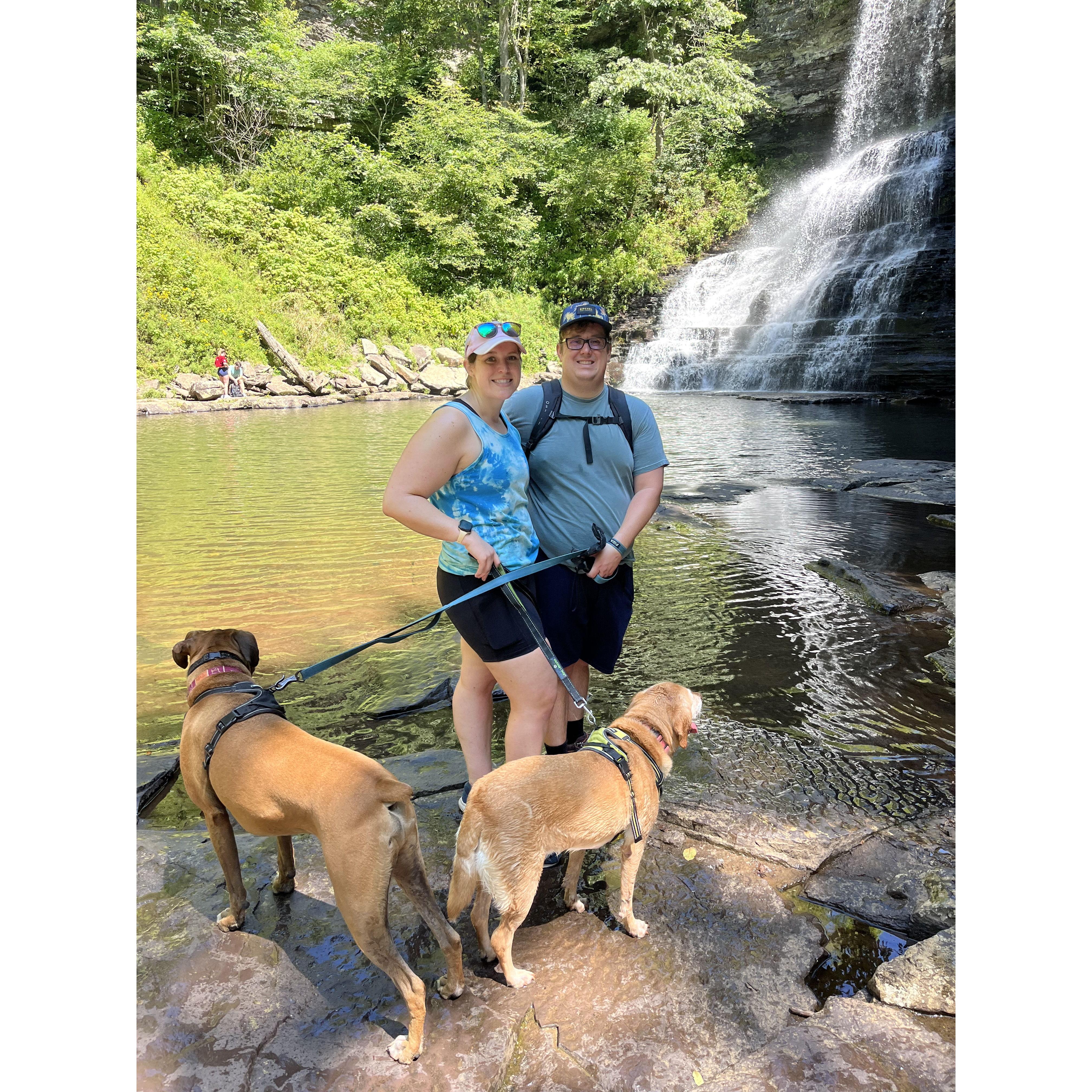 Hiking the Cascades during Chris' first VT football weekend in Blacksburg.