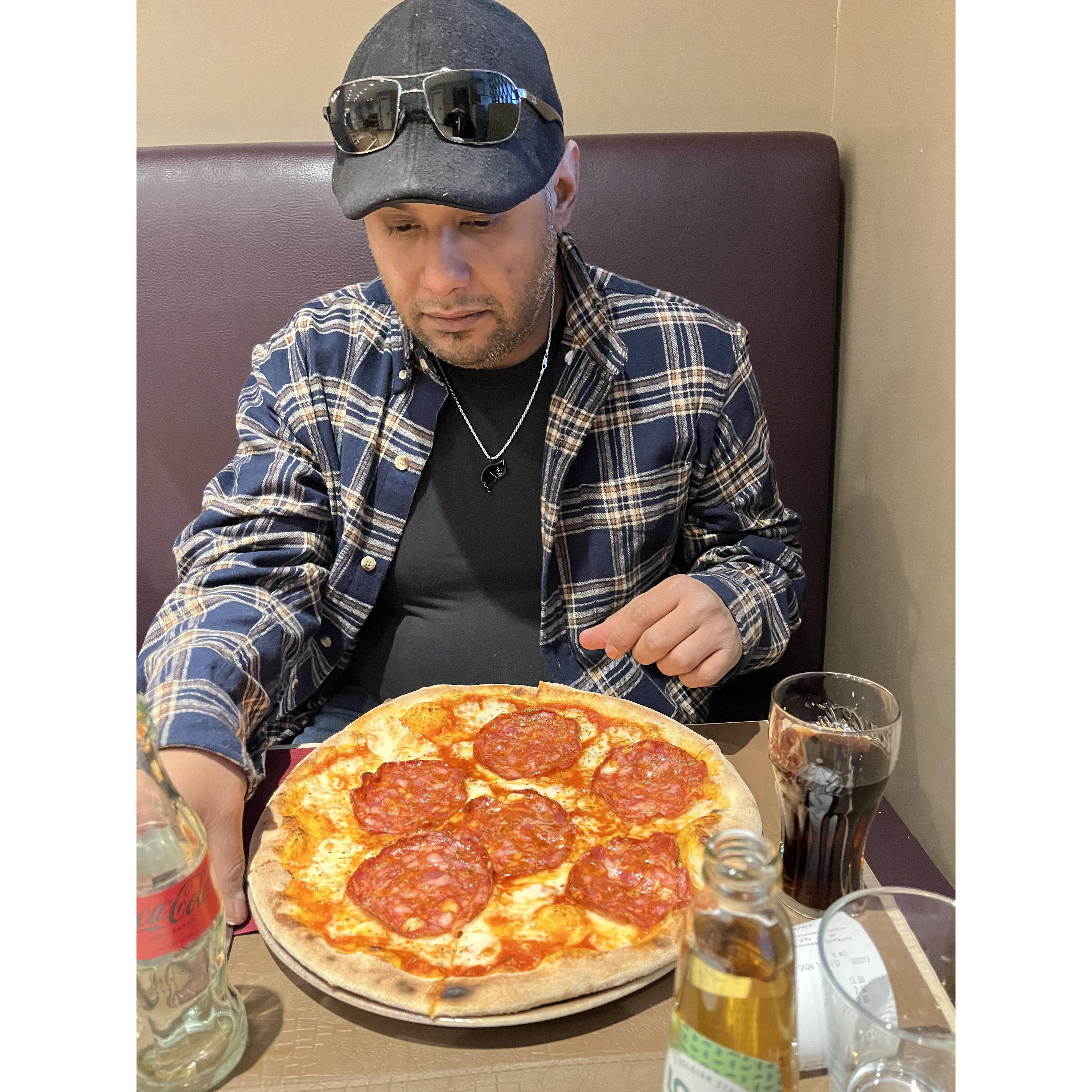 Brussels interpretation of pizza. Surprisingly good