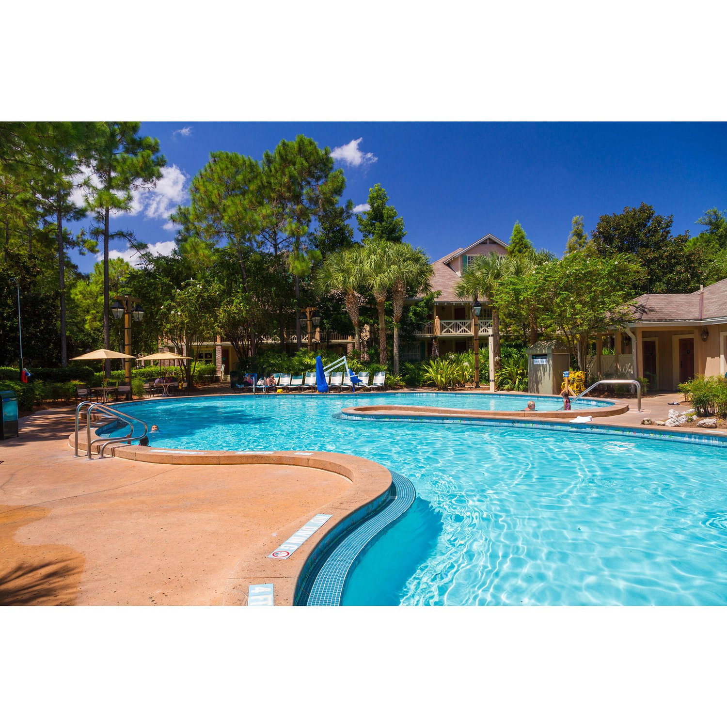 Pool next to rooms