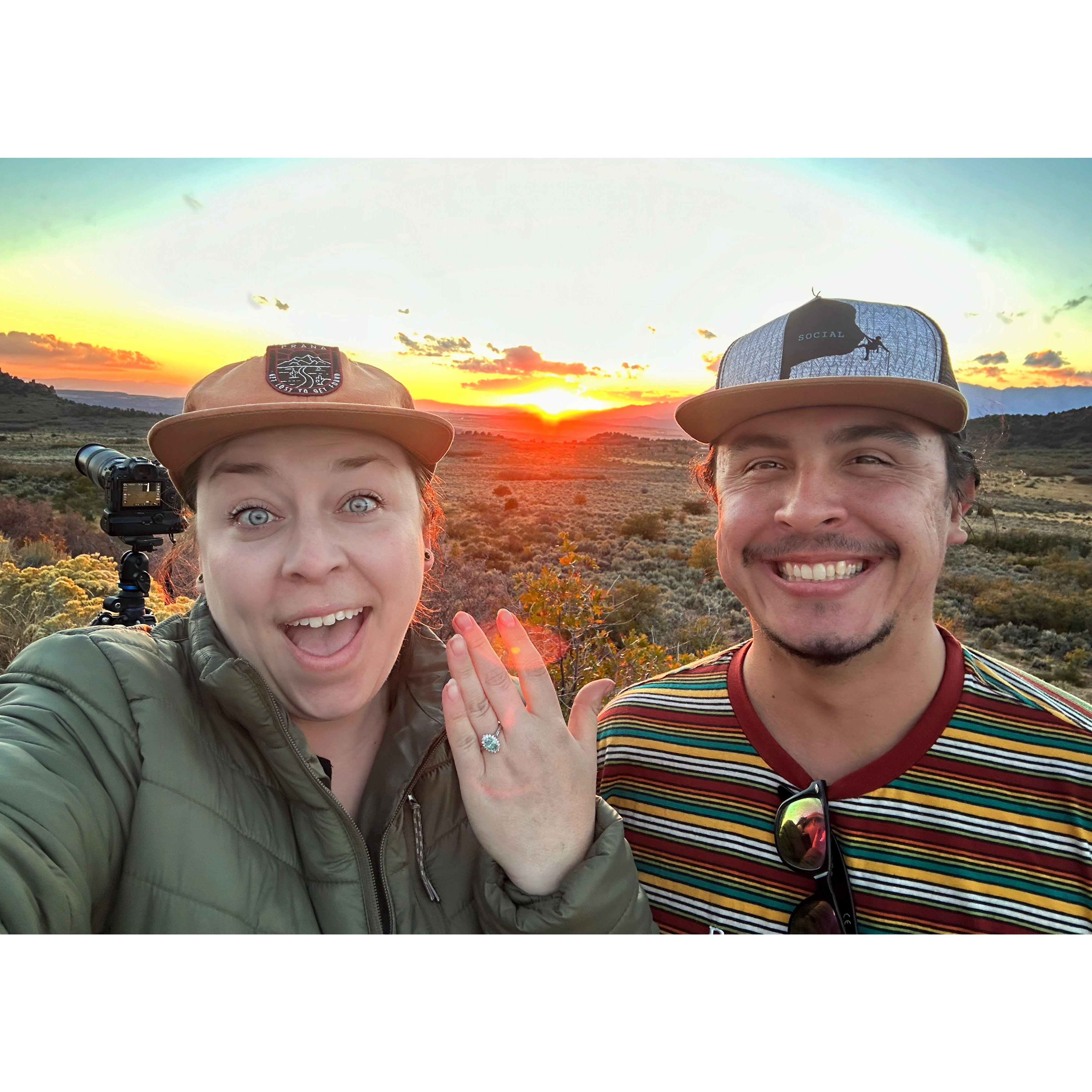 When we got engaged in Zion 10/26/23!