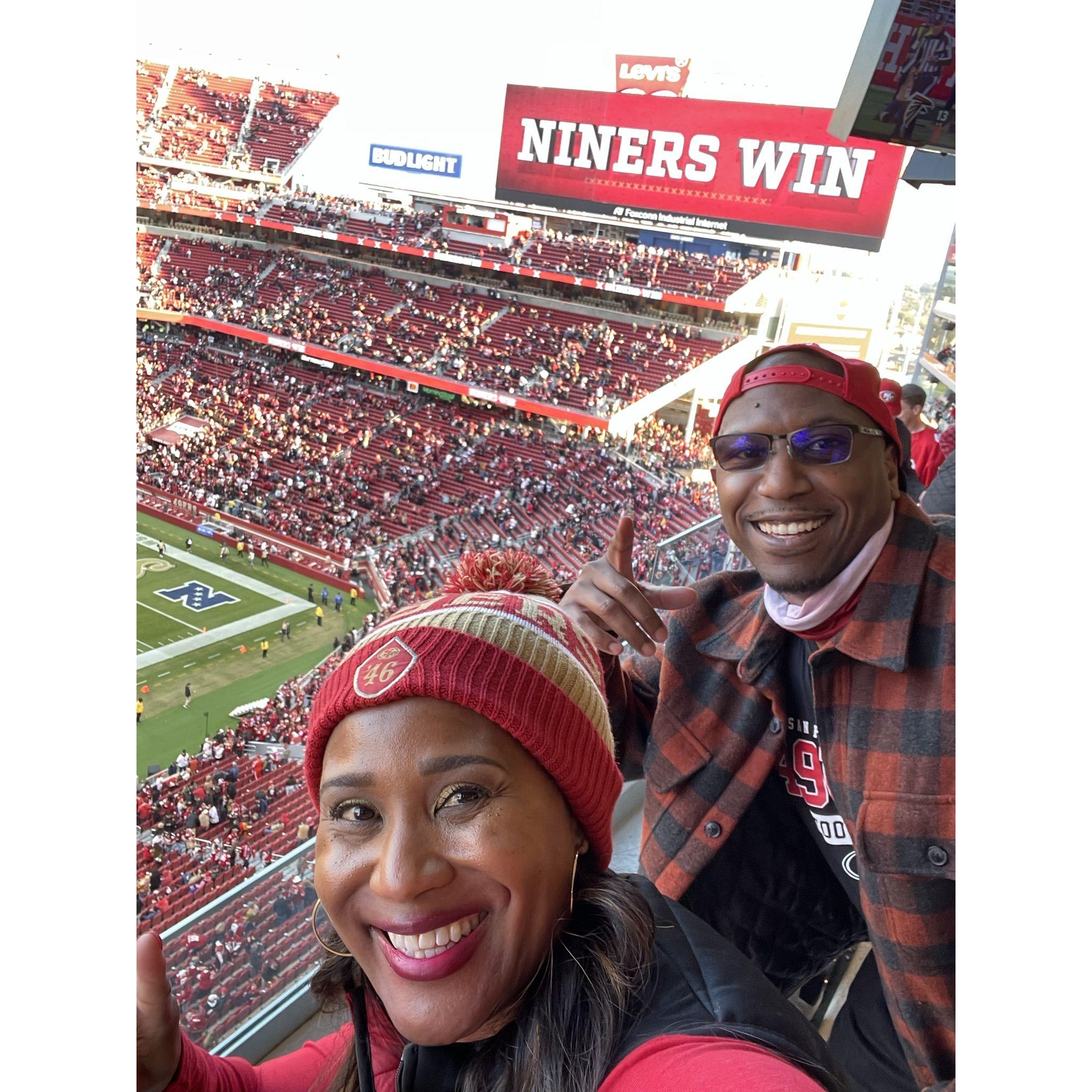 I took C to his first Niner game!